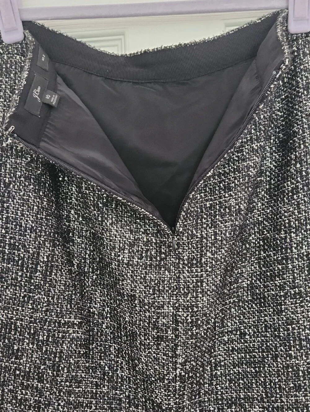 J. Crew Black & White Tweed No. 2 Pencil Skirt - Work, Job, Office, Interview